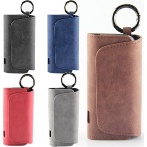Black Colors Flip Bag for Iqos 3.0 Duo Case Pouch Holder Double Book Wallet Leather Cover With Ring for Iqos 3.0 Accessories