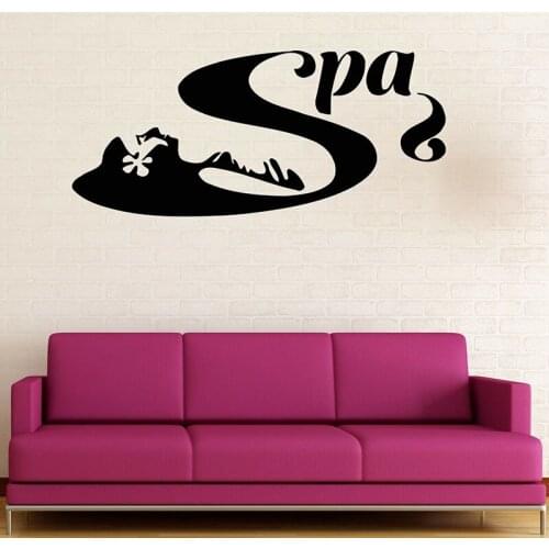 Art Words Wall Decal Girls Women Beauty Salon Spa Massage Room Interior Decor Creative Vinyl Window Stickers Waterproof E482