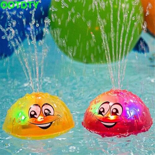 Bath Toys Spray Water Light Music Rotate Ball Kid Toys for Baby Toddler Bathroom Summer Play Water
