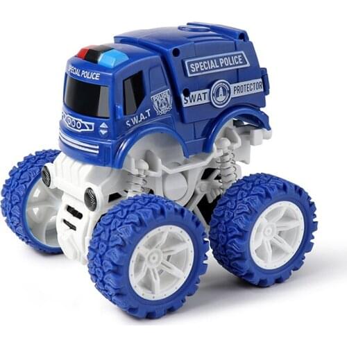Four-Wheel Drive Inertial Rotating Stunt Independent Spring Special Police SWAT Vehicle Car Toys Children Gift