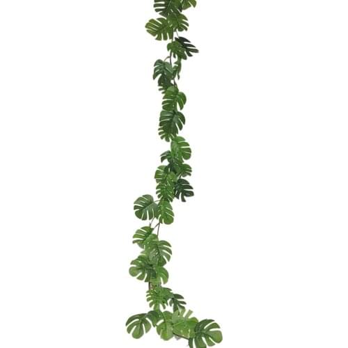 Simulation Turtle Back Leaf Artificial Plant Rattan Vine Garlands Wall Hanging Decoration For Home Wedding Party