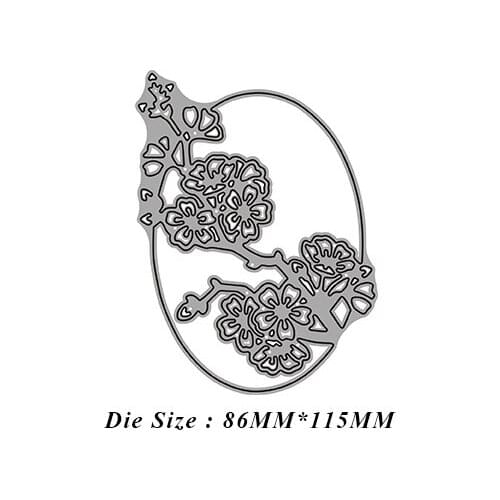 JMCRAFT 2021 Oval Plum Blossom #1 Metal Cutting Dies DIY Scrapbook Handmade Paper Craft Metal Steel Template Dies