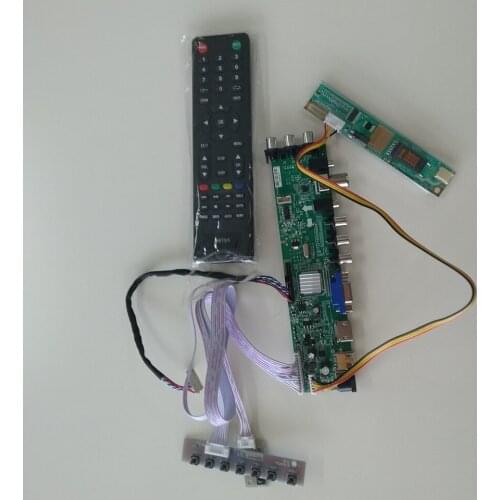 Kit for B154EW02/CLAA154WA05 LCD Panel 30pin 1 CCFL TV Controller board 1280X800 DVB-C DVB-T HDMI VGA 15.4" Digital USB AV