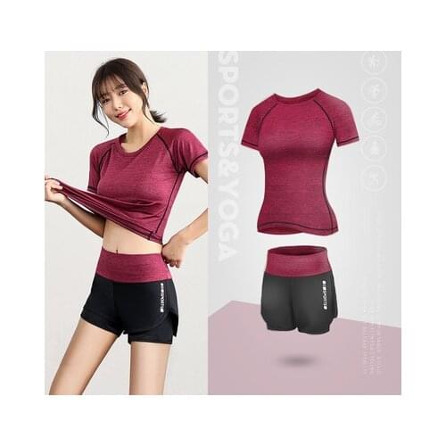 Shorts Sets Spring and Autumn New Net Red High Waist Was Thin and Quick-drying Breathable Running Sports Yoga Wear Women