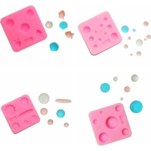 Mini Dessert/Heart/Biscuits Shape Silicone Mold DIY Clay Epoxy Resin Mold Pendant Decoration Molds Candy Chocolate Cake Mould