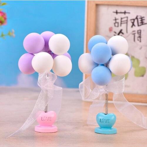 Mini Resin Balloon Figurine Miniature Figurines Birthday Party Dessert Cake Decoration Tools Desktop Ornament Craft Home Decor