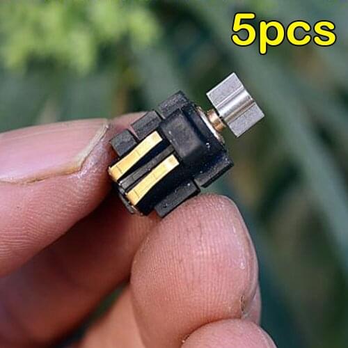5PCS DC 3V 0.19A Mini Vibration Motor Rotor Motors 5mm*6mm*12.9mm Tungsten Steel Vibrating Wheel Electric Eccentric Vibrator