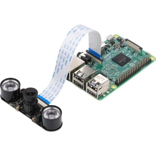 Raspberry Pi 4 Camera Module Night Vision Camera with 3.6mm Adjustable Focal Length 2pcs IR Sensor LED Light 1080P for RPI 3
