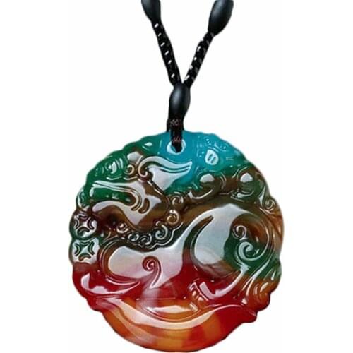 Mens Necklace Pendant Colourful Brave Troops Unicorn Pendant Gift for Males Fashion Jewelry Free Chain