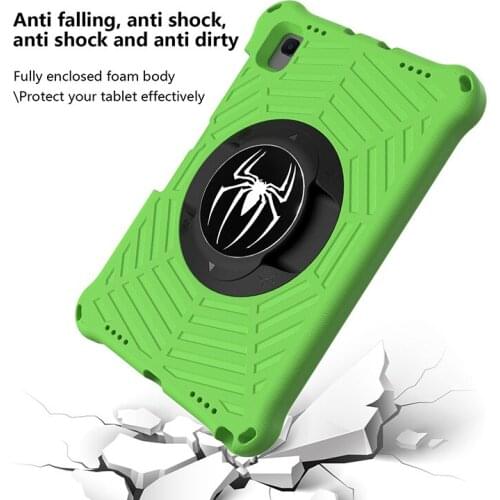 2021 Soft Silicone Spider Tablet Case for Samsung Galaxy TAB A7 Protective Case T500 T505 360 Degree Rotation 10.4 Inch Cover