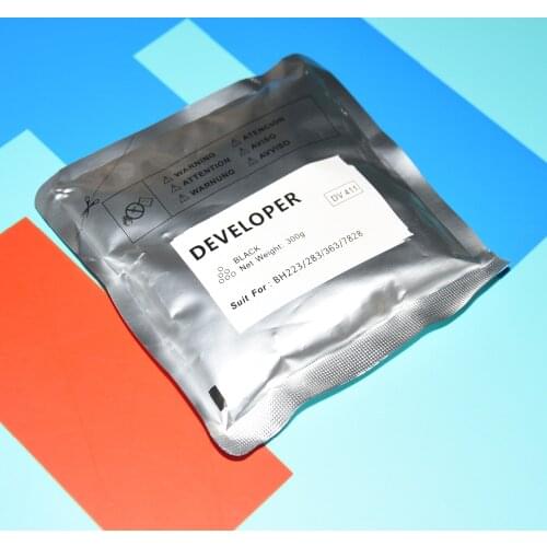Free Shiping New compatible Dv411 developer 300 g for Konica Minolta bizhub 223 283 363 423 7828 pack A202500 black developer