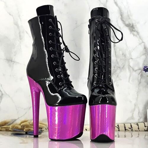 Leecabe 20CM/8inches Pole dancing shoes High Heel platform Pole Dance boot