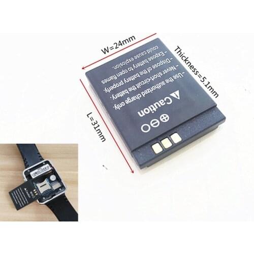 Original rechargeable Li-ion Battery 3.7V 380MAH Smart Watch Battery Replacement Battery For Smart Watch dz09 A1 V8 X6