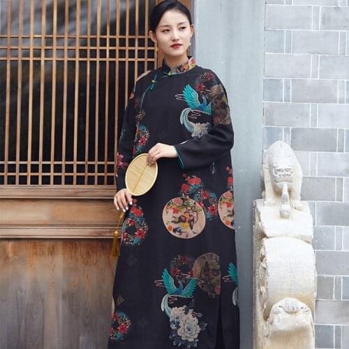 To oak 2020 autumn womens new silk spinning Xiangyun gauze dress r20639