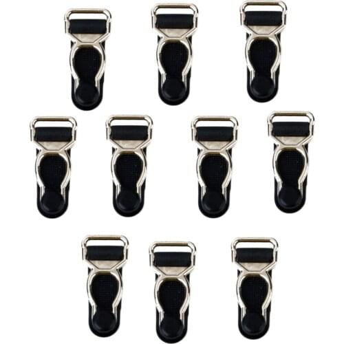 10pcs Corset Garter Belt Grips Suspender Ends Hosiery Stocking Clips 15mm Wide
