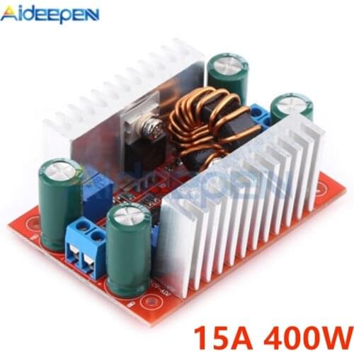 DC 400W 15A Step-up Boost Converter Constant Current Power Supply LED Driver 8.5-50V to 10-60V Voltage Charger Step Up Module