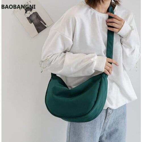 Womens Canvas Handbags High Quality Female Hobos Single Shoulder Bag Fashion Dumplings Bag Totes Bolsas