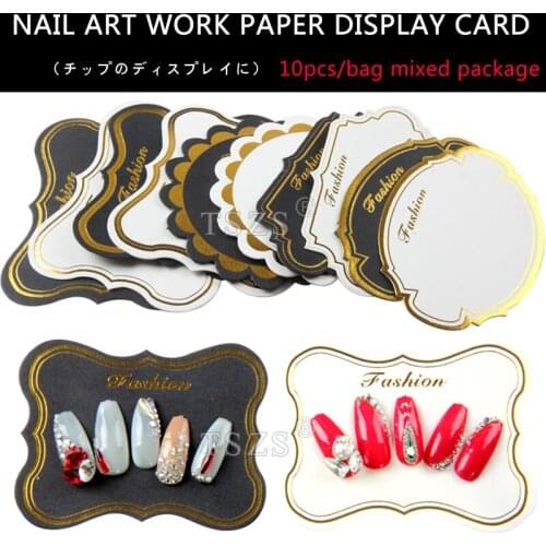 1set/lot False Nail Tips Work Showing Shelf Cards Hard Paper Material Manicure Nail Art Display Tools