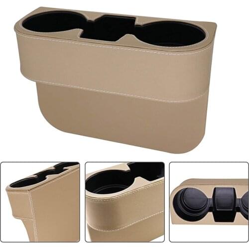 1 PCS Universal Car Seat Slot Storage Box Car Cup Holder Extender PU Leather Case Mobile Phone Holder Storage Rack