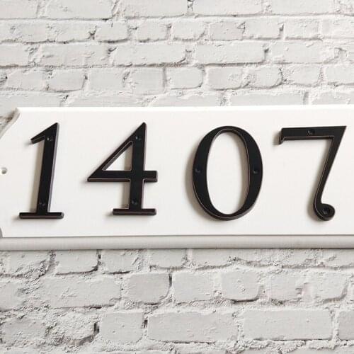 101mm Black House Number Door Sign Big Huisnumer Outdoor Address Mailbox Numbers Modern home Apartment Signs Metal Zinc Alloy 4"