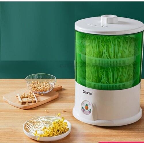 2 layers Automatic Bean Sprout Machine 3 modes Bean Sprouts Maker Microcomputer Control with temperature Sunshade cover