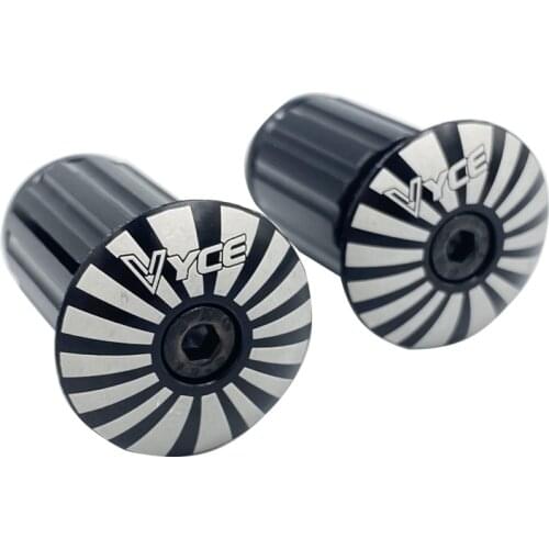 VYCE 2Pcs/1pair Bike Bar End Plugs Aluminum Road Bicycle Grip Anti-slip Firm Mtb Mountain Handlebar Caps Bicycle Handlebar Parts