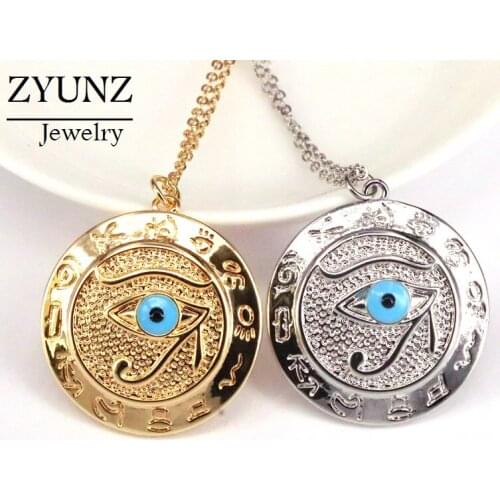 5PCS, Charm The Eye Of Horus Necklace Egyptian Gods Power Eye Pendant Chain Necklace Women Men Jewelry