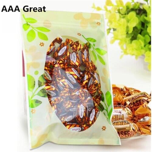AAA Great 100Pcs/Lot Kitchen Bag for Food Bags Plastic Zip Bag Keep Food Fresh Reusable Candy Grain Tea Storage Zip Lock Window