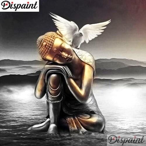 Dispaint Full Square/Round Drill 5D DIY Diamond Painting "Religious Buddha" Embroidery Cross Stitch 3D Home Decor A10221