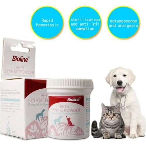 14g/bottle Pet Styptic Powder Dog Cats Anti Inflammation Antibacterial Powder Pet Medical Puppy Home Profession Aids Supplies