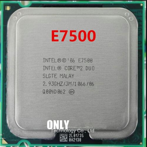 Free shipping Core 2 Duo E7500 Processor(2.93GHz/ 3M /1066MHz)Desktop LGA775 scrattered pieces