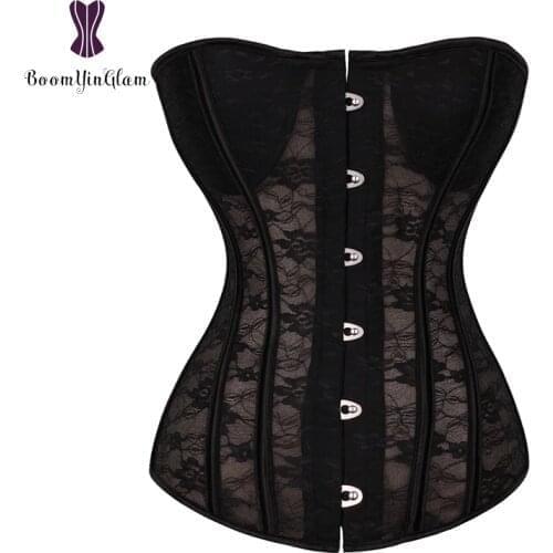 Free shipping women bridal bustiers & corsets body shapewear white floral lace padded corset for wedding dress 8321