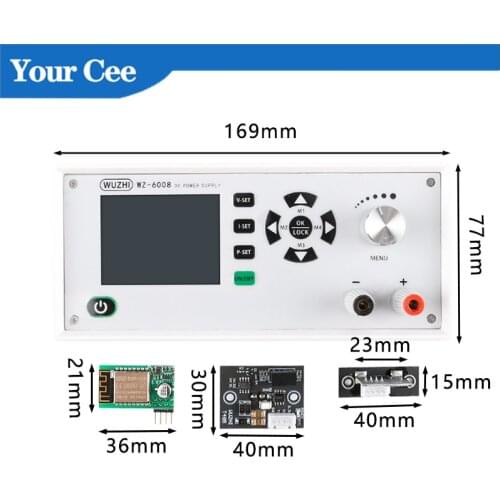DCDC 60V8A Power Supply Adjustable Voltage And Current Switch DIY Programmable Digital Display DC Stabilized