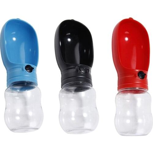 Pet Dog Water Bottle For Small Large Dogs Travel Puppy Cat Drinking Bowl 330ml Portable Anti-fail Outdoor Pet Water Feeder