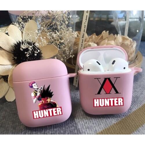Anime Hunter X Hunter HXH pink TPU silicone Bluetooth Airpod Case For Airpods 1 Airpods 2 Airpods pro soft cover