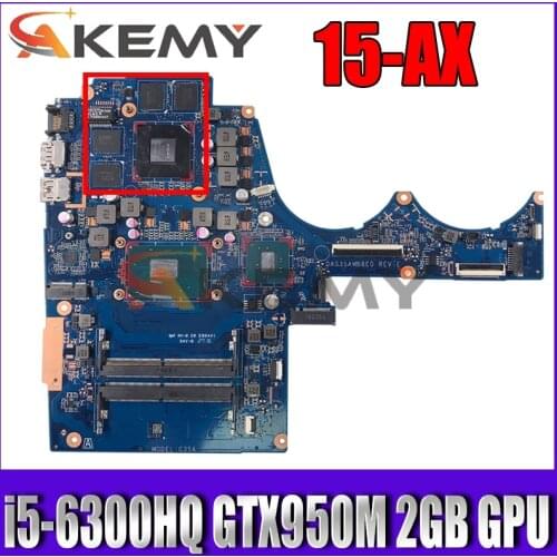 For HP 15-AX 15-BC Series Laptop Motherboard With SR2FP i5-6300HQ CPU GTX950M 2GB GPU 856674-601 856674-001 DAG35AMB8E0