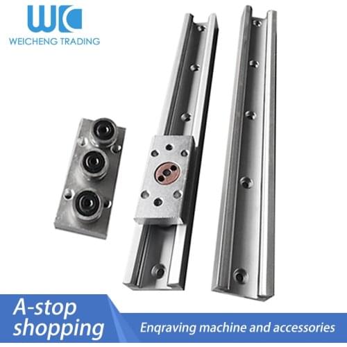 Dual axis built-in roller linear guide 1pc SGR10 -100-1150mm +1pc slider SGB 3 wheels /round