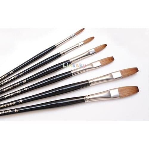 Da Vinci Watercolor Series 1310 Maestro Paint Brush, One Stroke Medium Length Kolinsky Red Sable,for block lettering