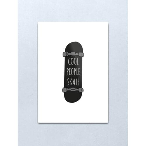 Cool people skate Metal Print Tin Sign Vintage Metal Wall Sign Plaque Retro Garage Shed Car