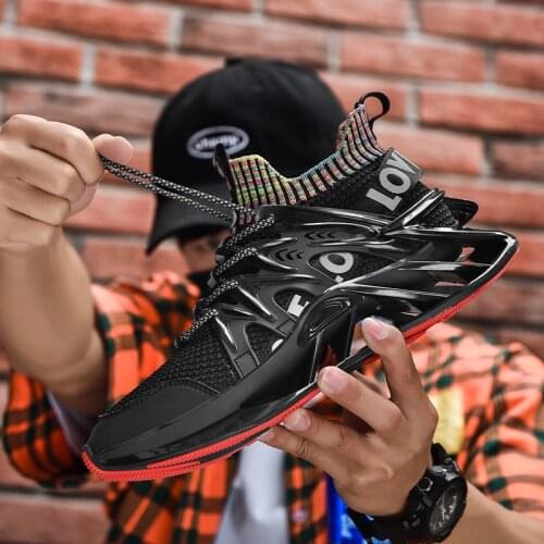 Hot Sale Mens Running Shoes Reflective Sneakers Unique Blade Sole High-quality Cushioning Outdoor Athletic Jogging Sport Shoes