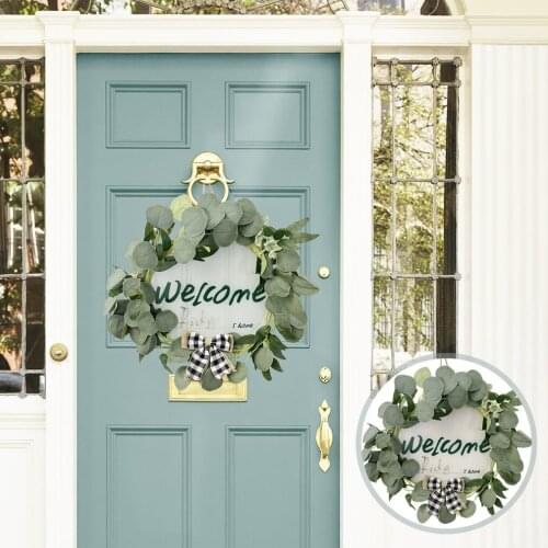 Small Fresh Simulation Eucalyptus Leaf Eucalyptus House Garland Ornament Luminous Garland Light String Festival Decoration