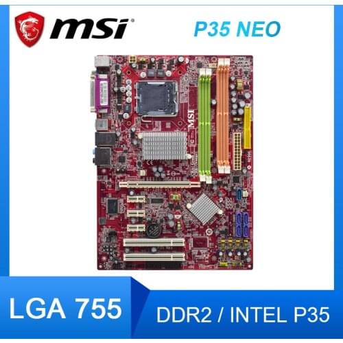 For MSI P35 NEO Original Motherboard Intel P35 LGA 775 DDR2 8G ATX PCI Express 16X USB2.0 Used Desktop Motherboard