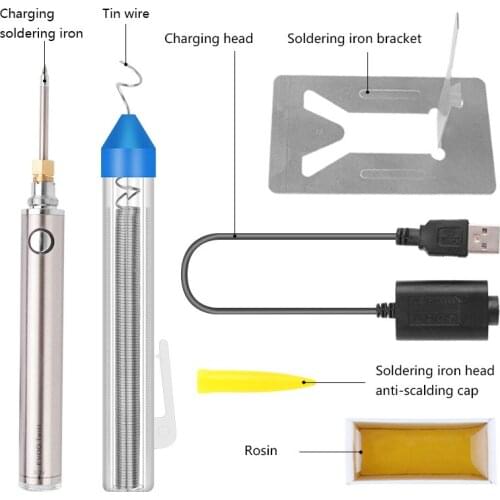 8W Mini Soldering Iron USB Interface Soldering Pen 5V Low Voltage Electric Luotie High Altitude Repair Tool