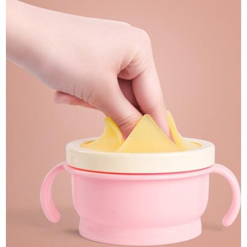 Snack Bowl Leaked Baby Food Storage Children Snack Box Portable Food Storage Container With Lid Baby Silicone Soft Box