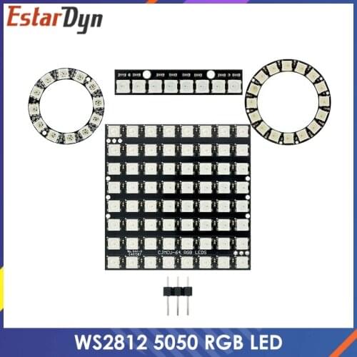 D51 1pcs 8 channel WS2812 5050 RGB LED lights built-in full color-driven development board