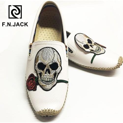F.N.JACK Men designer sneakers for men Leather shoes men Loafers Man shoes leather genuine Shoes Zapatos de hombre Mens loafers