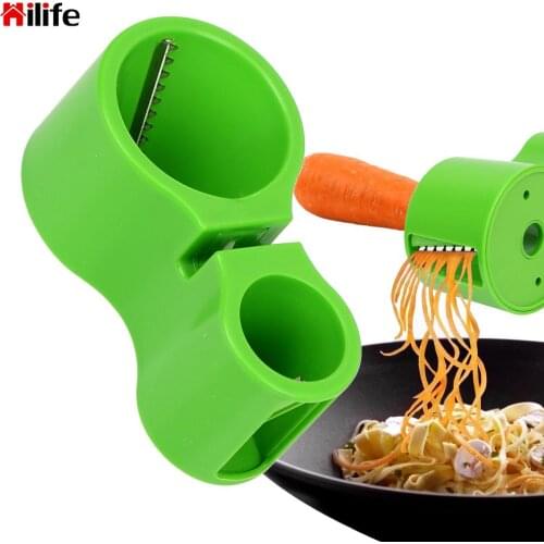 Premium Noodle Cutter Spiral Vegetable Slicers Double Grater Spaghetti Maker Knife Practical Tools Sharpener Knife Sharpener