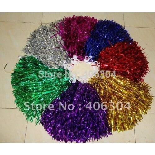 Pompom,Cheering pompom Metalic Pom Pom Cheerleading pom pom products 50G,6 colours cheerleading item