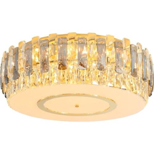 Modern Gold Led E14 Ceiling Lights Lustre Living Room K9 Crystals Ceiling Lamp Luxury Bedroom Mounted Lamp Fixtures