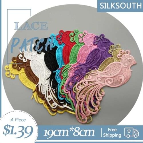 Water-Soluble Embroidery Colorful Bird Cloth Sticking Garment Decoration DIY Ethnic Wind Clothing Sticking Accessories